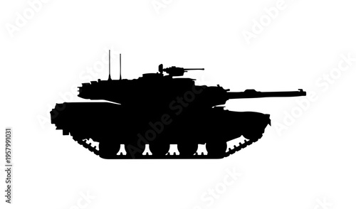Modern Main Battle Tank Vector Illustration
