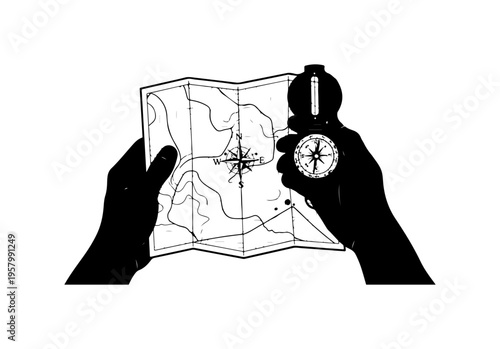 Navigation with Map and Compass