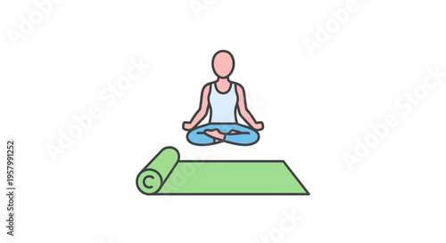 Person sitting in yoga pose.