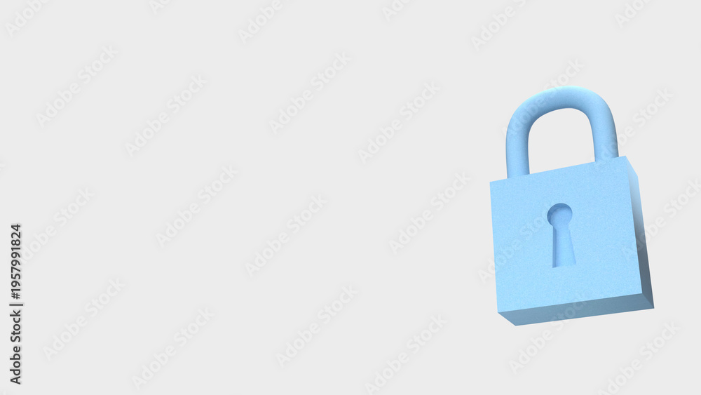 Fototapeta premium Secure Data Protection and Digital Privacy Lock Concept 3d render.