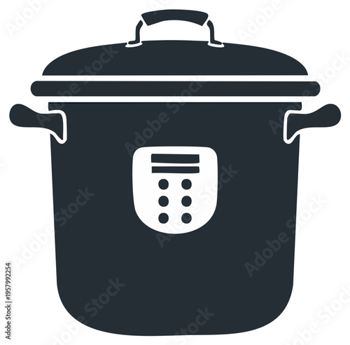 Electric pressure cooker illustration multipurpose cooker appliance household tool pot