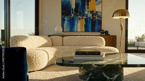 modern living room with sofa