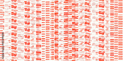 Abstract red brushstrokes create a textured repetitive pattern on white