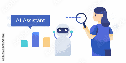 Ai assistant analyzes data with a human inspecting the robot s performance