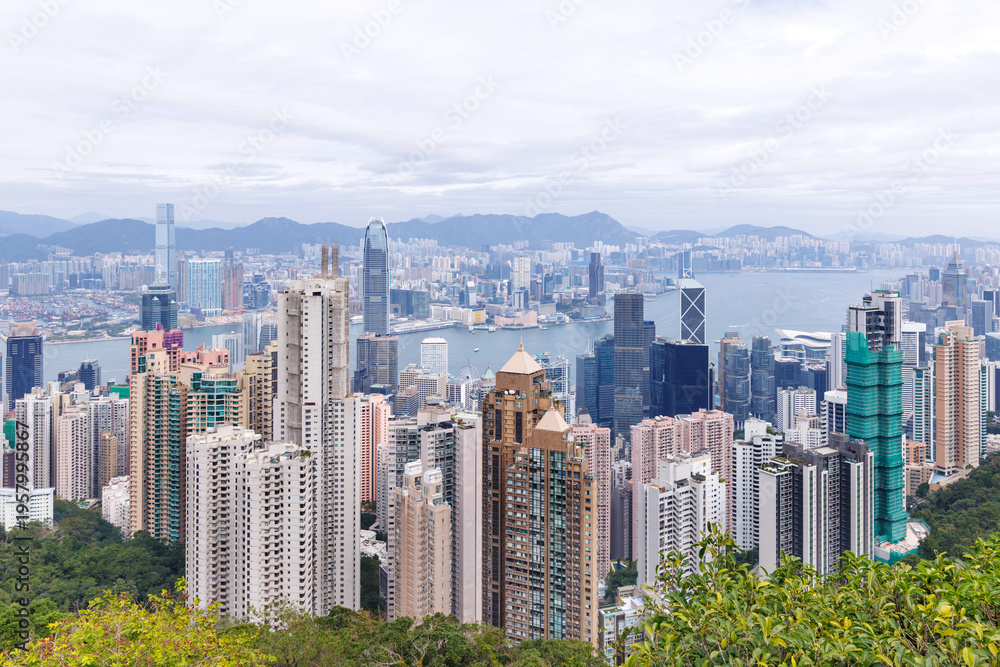 Fototapeta premium View of Hong Kong from Victoria Peak