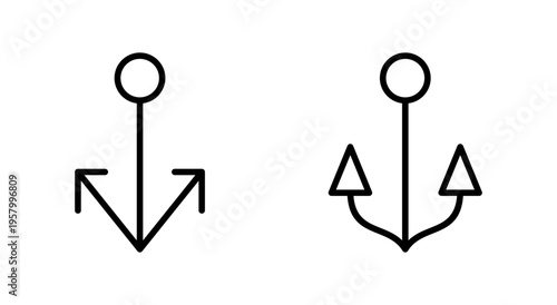 Anchor icon symbol for apps and websites. Anchor sign and symbol. Anchor marine icon.
