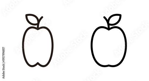 Apple icon symbol for apps and websites. Apple sign and symbols for web design.
