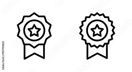 Badge icon symbol for apps and websites. Awards icon vector. Achieve sign and symbols. Stamp
