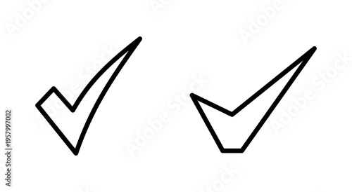 Check mark icon symbol for apps and websites. Tick mark sign and symbol