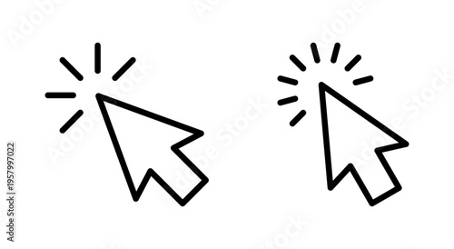 Click icon symbol for apps and websites. pointer arrow sign and symbol. cursor icon
