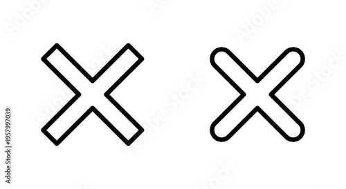 Close icon symbol for apps and websites. Delete sign and symbol. cross sign