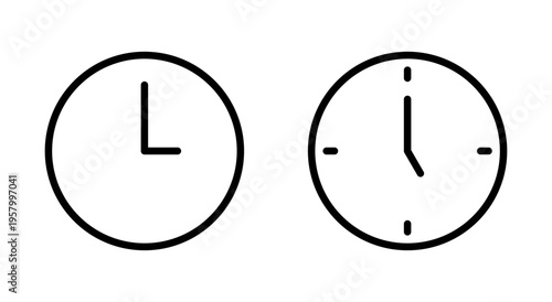 Clock icon symbol for apps and websites. Time sign and symbol. watch icon
