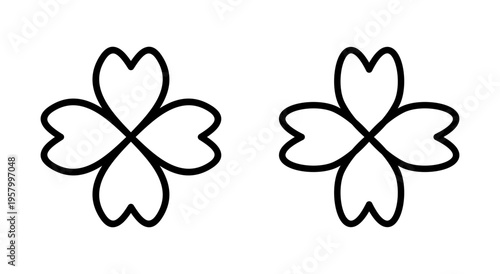 Clover icon symbol for apps and websites. clover sign and symbol. four leaf clover icon.