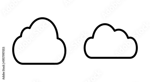 Cloud icon symbol for apps and websites. cloud sign and symbol