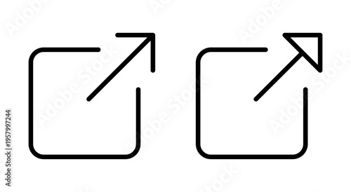 External link icon symbol for apps and websites. link sign and symbol. hyperlink symbol
