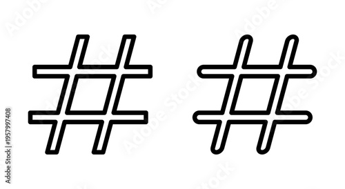 Hashtag icon symbol for apps and websites. hashtag sign and symbol