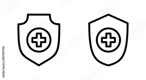 Health insurance icon symbol for apps and websites. Insurance health document sign and symbol