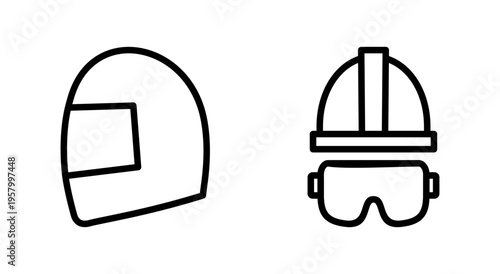 Helmet icon symbol for apps and websites. Motorcycle helmet sign and symbol. Construction helmet icon. Safety helmet