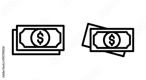 Money icon symbol for apps and websites. Money sign and symbol