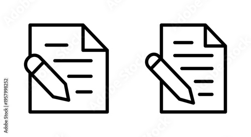 Note icon symbol for apps and websites. notepad sign and symbol