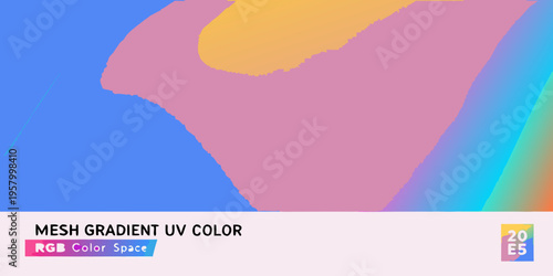 Abstract colorful background with gradients and text overlay