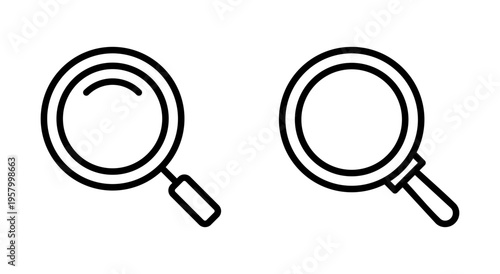 Search icon symbol for apps and websites. search magnifying glass sign and symbol