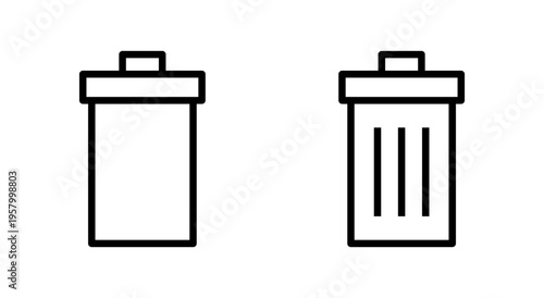 Trash icon symbol for apps and websites. trash can icon. delete sign and symbol.