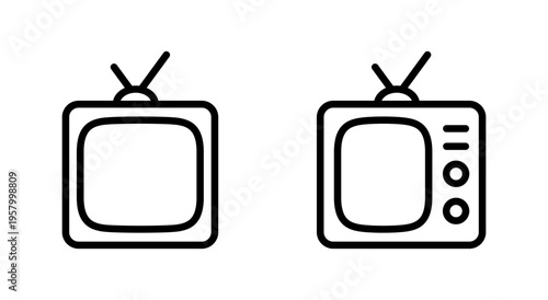 Tv icon symbol for apps and websites. television sign and symbol