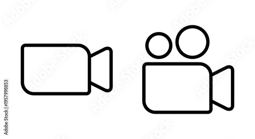 Video icon symbol for apps and websites. video camera sign and symbol. movie sign. cinema
