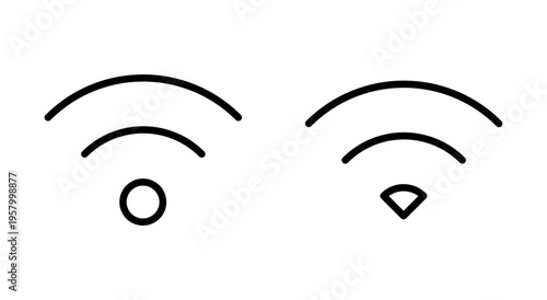 Wifi icon symbol for apps and websites. signal sign and symbol. Wireless  icon