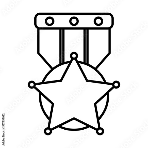 Star Medallion achievement with ribbon