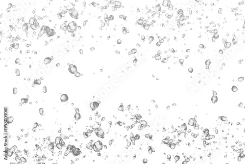 Bild auf Leinwand Floating water bubbles border frame