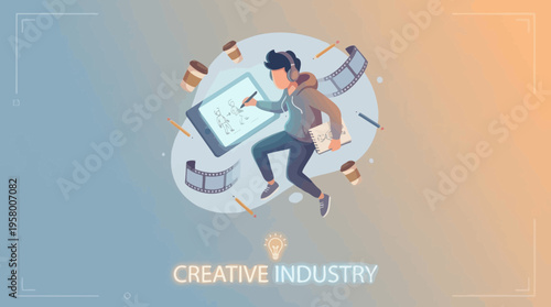 A person engaged in creative industry work