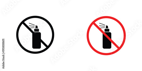 No spray can allowed signs graphic design vector symbols. Best for Graphics