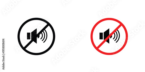 No sound signs graphic design vector symbols. Best for Graphics