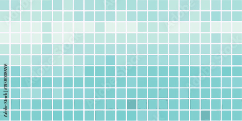 Abstract teal and white tiled background with gradient effect