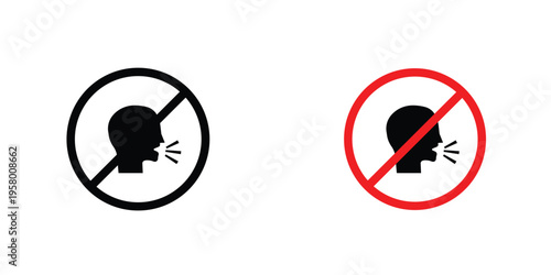 No talking signs graphic design vector symbols. Best for Graphics