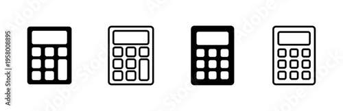Calculator icon set. Accounting calculator icon. calculator vector