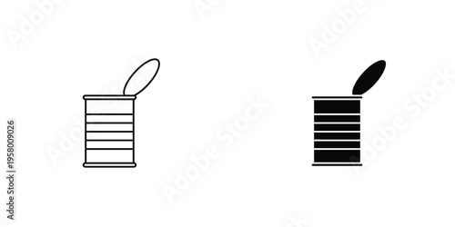 Open tin can icon graphic design vector symbols. Best for Graphics