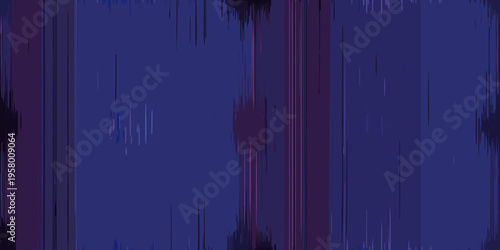 Abstract digital glitch art with vertical lines and violet hues