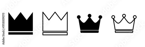 Crown icon set. crown vector icon