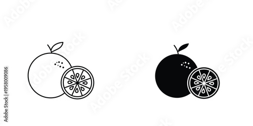 Orange fruit icon graphic design vector symbols. Best for Graphics