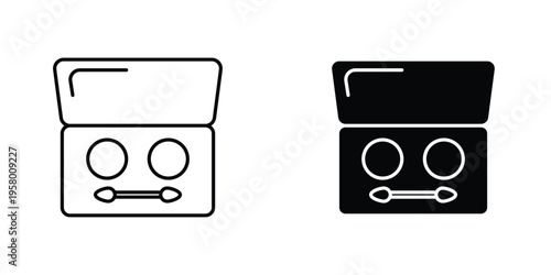 Palette with eyelash shadows icon graphic design vector symbols. Best for Graphics