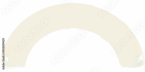 Simple off white arch shape with a textured slightly distressed appearance