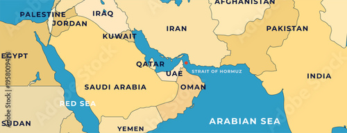 Strait of hormuz illustration