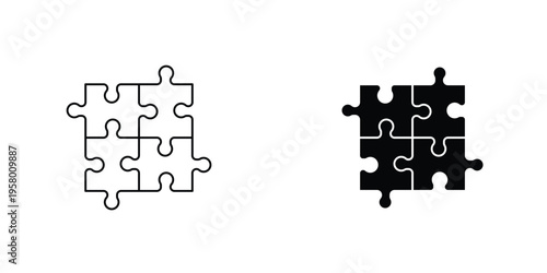 Puzzle icon graphic design vector symbols. Best for Graphics