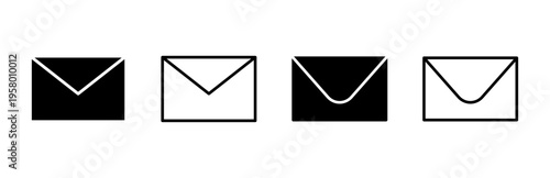 Mail icon set. email icon vector. E-mail icon. Envelope illustration