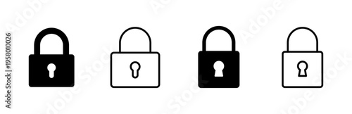 Lock icon set. Padlock icon vector. Encryption icon. Security symbol