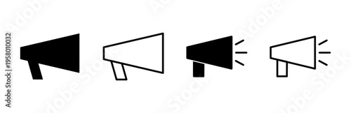 Megaphone icon set. Loudspeaker icon vector.