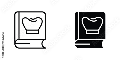 Recipe book icon graphic design vector symbols. Best for Graphics